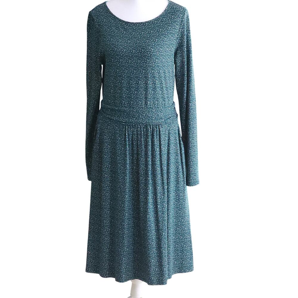 Boden Abigail Jersey Dress Midnight Garden Confetti Dot Fit & Flare US Sz 8